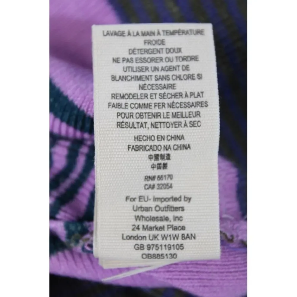 Free People Womens Striped 1/2 Zippered High-Neck Sweater Multicolor Size S